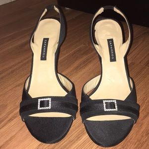 Caparros black sling back sandal